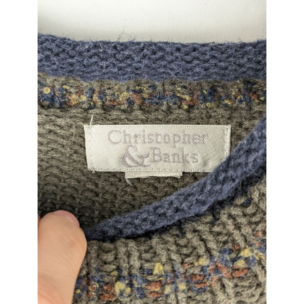 Vintage 90s Cottagecore Moose Sweater Size M Green Roll Neck Cabin Canada Retro - Picture 6 of 11